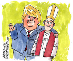 Trump Cozies Up to Catholics