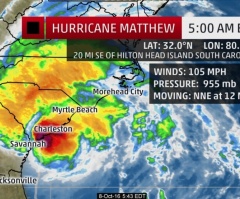 Hurricane Matthew Tracker: Storm Eye at Charleston, South Carolina; 1 Million Without Power in Florida