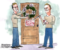 The Benham Brothers Hang a Magnolia Wreath for Chip and Joanna Gaines