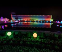 Ken Ham's Ark Encounter Lit Up in Rainbow Colors for Christmas (Watch)