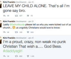 Kirk Franklin Goes on 'No Punk Christian' Rant Against Pastor Who Bullied Daughter