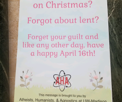 Atheists Tell Americans to 'Forget Your Guilt,' Forget About Easter in Wisconsin Display