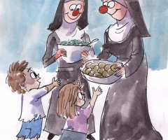 Britain's Nuns Fight Child Poverty on Red Nose Day