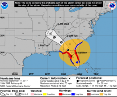 Hurricane Irma Tracker: Projected Path Map; Several Dead, Millions Without Power as Georgia Braces