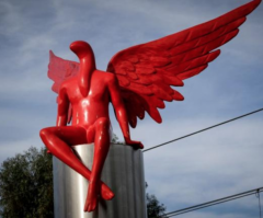 Over 100 Christians Protest Red 'Lucifer' Statue in Greece