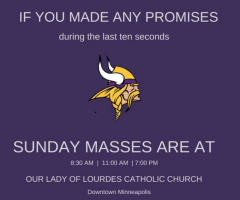 Catholic Church Uses Minnesota Viking Win to Invite Fans to Mass