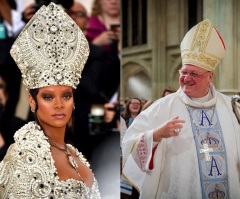 Cardinal Timothy Dolan Jokes He Loaned Rihanna Hat for Met Gala, as Catholics Cry 'Sacrilege'