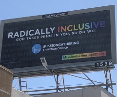 Church Mounts Billboard Atop Gay Bar Telling LGBT Community 'God Takes Pride in You'