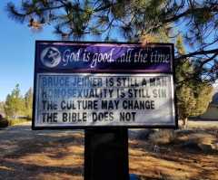  California pastor ousted after ‘homosexuality is sin' church sign stirs protests 