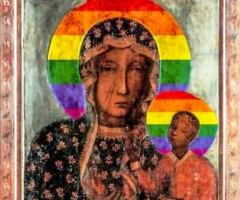 Woman in Poland faces prison for showing Mary and Jesus with rainbow halos