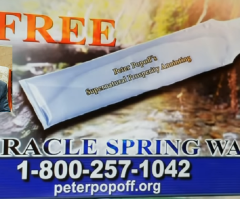 Peter Popoff’s miracle spring water show banned in UK, gov’t cracks down on its cancer-curing claims