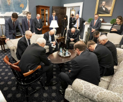 Mike Pence mocked for praying with coronavirus task force at White House 