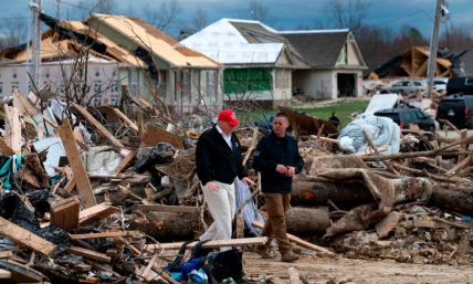 Youth pastor's 4-year-old daughter killed in Tennessee tornadoes; Trump visits devastated areas