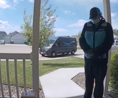 Amazon delivery driver pauses during busy day to pray for baby with heart condition 