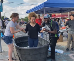 Baptisms, miracles taking place in revival at site where George Floyd died, Christian groups say