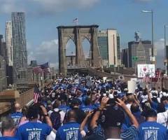 Clergy spearhead ‘Jerricho March’ across Brooklyn Bridge, NYPD join; worship goes viral 