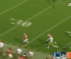 Clemson's Travis Etienne sets FBS touchdown record, thanks God first