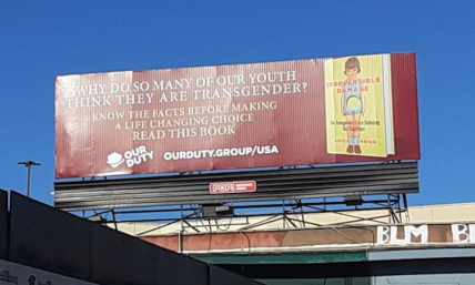 Parents erect 3rd billboard warning against trans medicalization of kids 