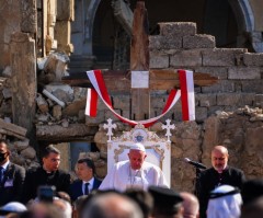 Pope Francis visits Iraqi Christian town overrun by ISIS: Death never has the 'last word'