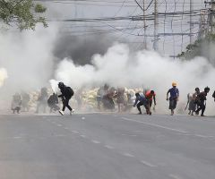 Dozens killed by security forces in bloodiest day of Myanmar's anti-coup protests