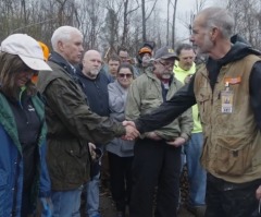 Mike Pence joins Samaritan's Purse volunteers to aid tornado victims in Kentucky