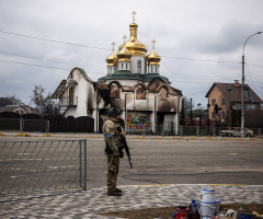 Russian airstrikes hit Ukrainian Orthodox Christian monastery sheltering refugees, several wounded