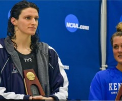 Female swimmer says NCAA ordered her to take lesser trophy for photo op despite tie with trans athlete