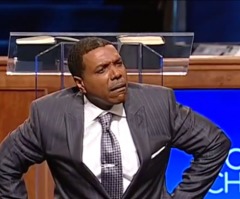 Televangelist Creflo Dollar preaches against tithing