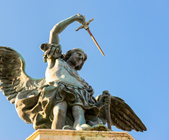 Drunk man trying to steal St. Michael statue from Catholic church trips, falls on angel's sword