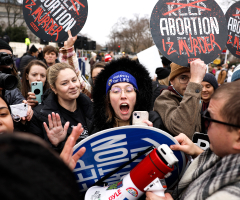 Hundreds take part in dueling rallies at Supreme Court on Roe v. Wade's 50th anniversary