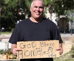 Georgia town rescinds citation for man holding 'God bless the homeless vets' sign at City Hall