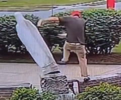 Man charged with hate crime after toppling Virgin Mary statue at Buffalo church