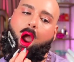 Maybelline sparks boycott calls over ad featuring bearded man applying lipstick