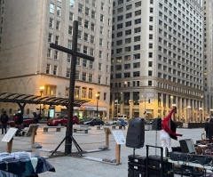 Nonprofit law firm sponsors 19-foot cross for Easter celebration in downtown Chicago