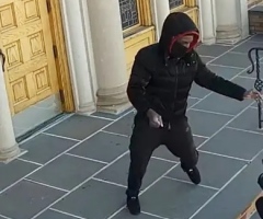 NYPD searching for suspect who shoved 68-year-old woman down church steps