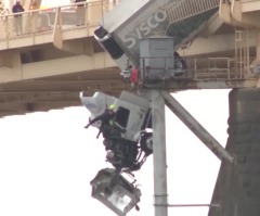 Truck driver thankful after crash sent her dangling off bridge: 'God has me here for a reason'