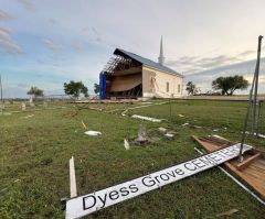 Texas tornado tore off church wall, cut short Wednesday service