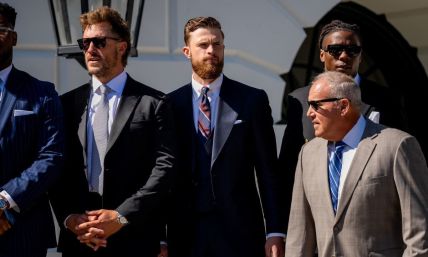 Harrison Butker, KC Chiefs visit White House weeks after kicker criticized Biden's abortion stance