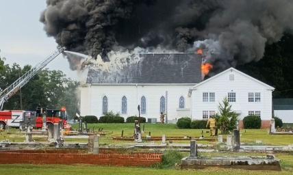 200-year-old church destroyed by fire after lightning strike