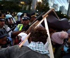 Anti-Israel activists clash with police near DNC; over 70 arrested