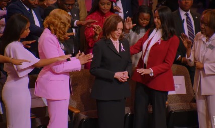 Kamala Harris receives prayer, likened to biblical Esther during worship at Ga. megachurch