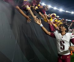 NFL's Jayden Daniels proclaims 'nothing but God' after Hail Mary pass