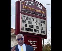 Pastor doubles down on church sign calling minority Trump supporters ‘ignorant’