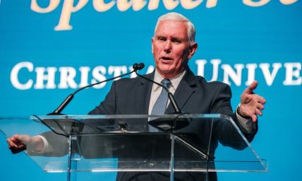 Mike Pence kicks off Christian college's speaker series, touted as model of Evangelical leadership