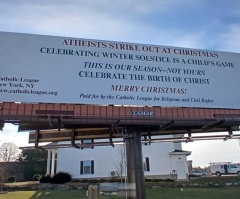 'Atheists strike out at Christmas': Catholic League unveils new billboard to counter FFRF