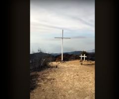 Wooden cross survives California wildfire unscathed, becomes symbol of hope for Christian university