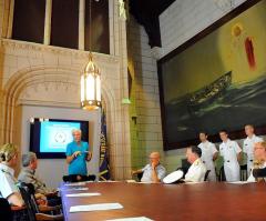 Midshipmen erupt when Duffy demands Jesus painting be restored at Merchant Marine Academy: 'Let's bring Him up!'
