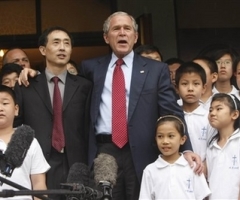 Bush Says No One Should Fear Religious Freedom, Ends Asia Trip