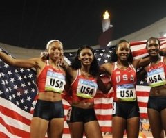 Allyson Felix Wins First Gold at Beijing Olympics