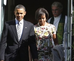 Obamas Join Worship Service at Episcopal Church